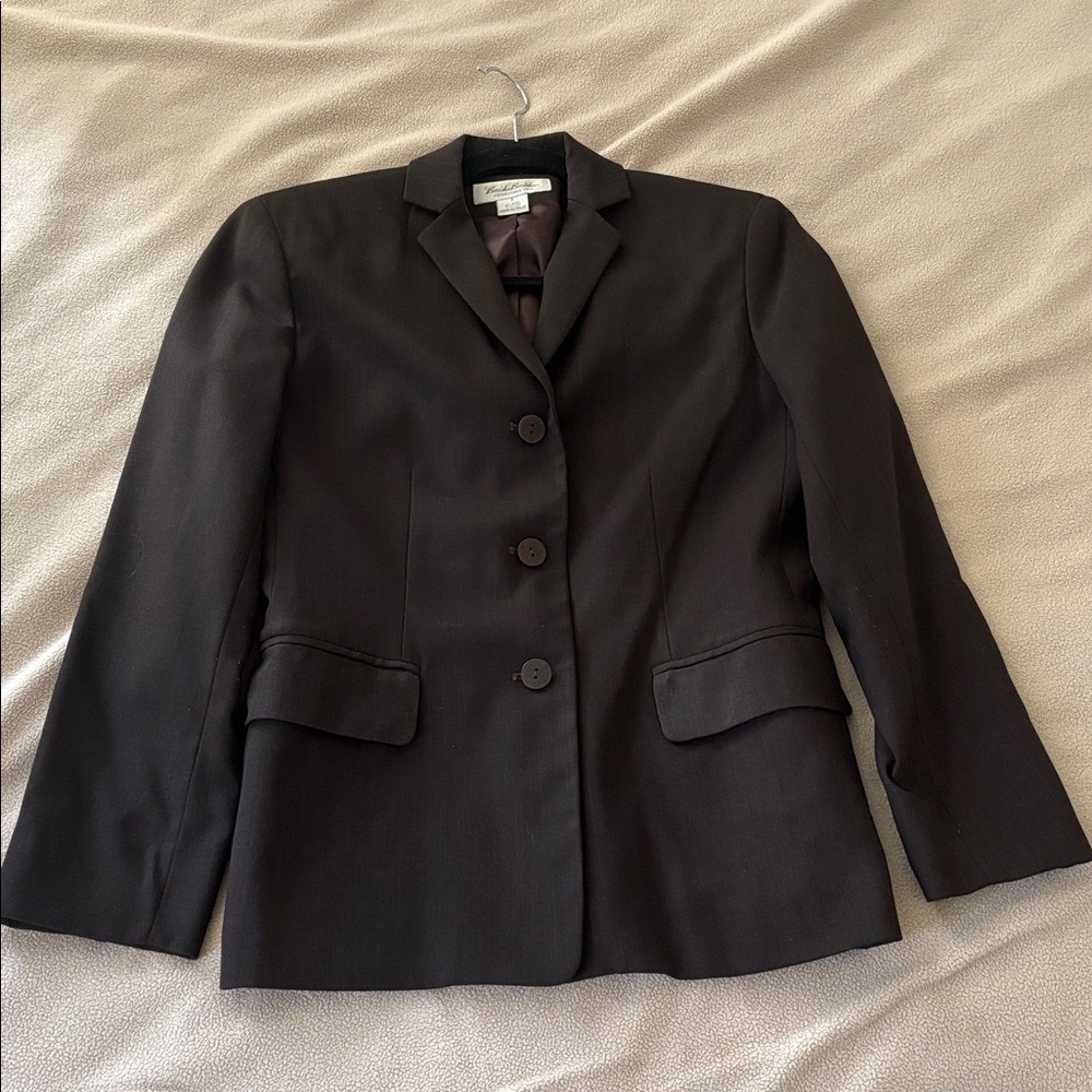 Vintage Brooks Brothers Espresso brown wool blazer jacket Size 2